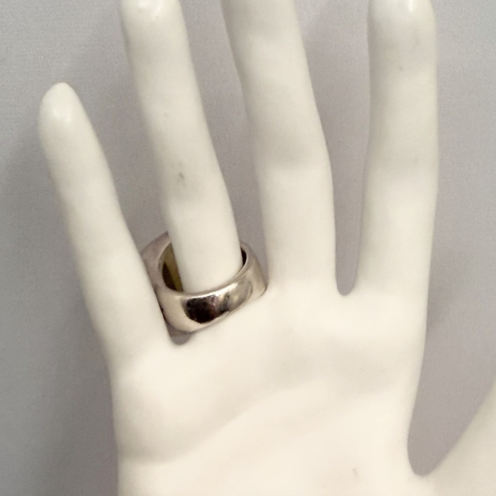 Vintage Sterling Diamond Cut Arte d'Argento Ring Made in Italy 8 Grams Size 7 - Picture 4 of 12